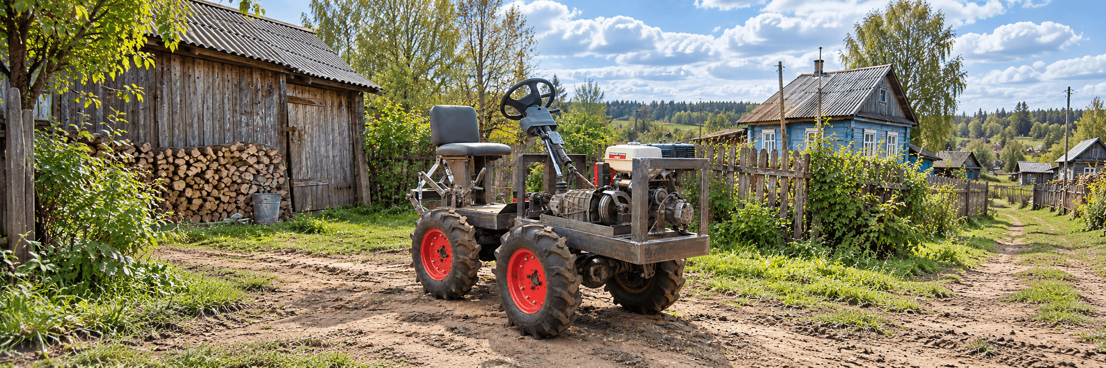 Минитрактор переломка 4х4 своими руками