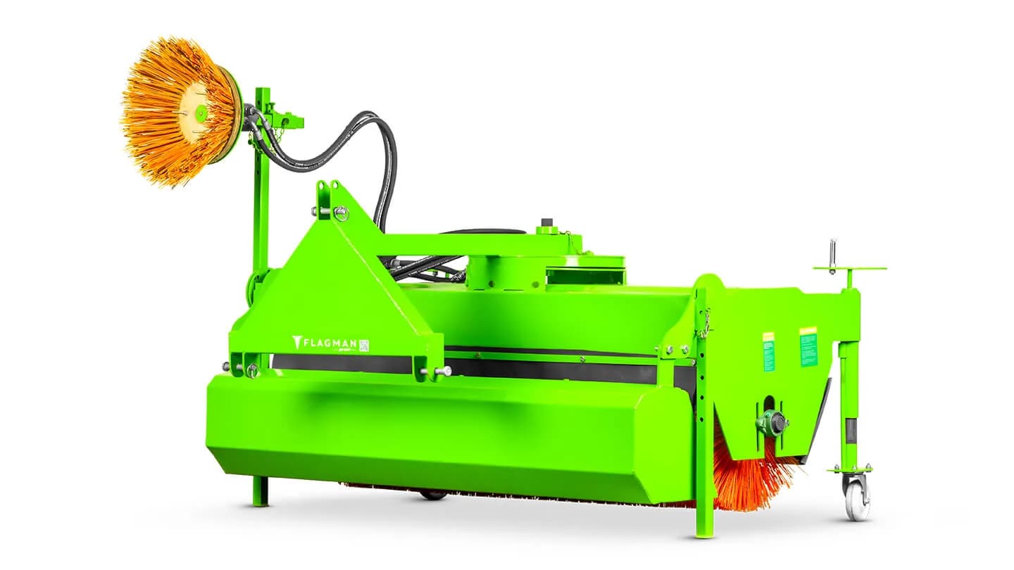 Щётка подметальная с бункером Flagman | Флагман PRO (1,85) с боковой щёткой — фото 1